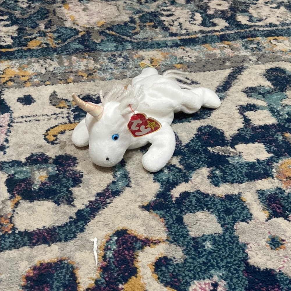 Ty White Unicorn Stuffed Animal